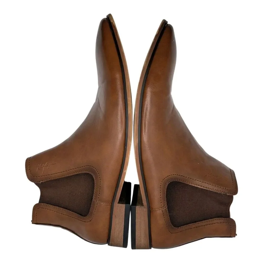 Tommy Hilfiger Syler mens Chelsea Dress Boot Brown Size 8.5 Romeo Boots Classic